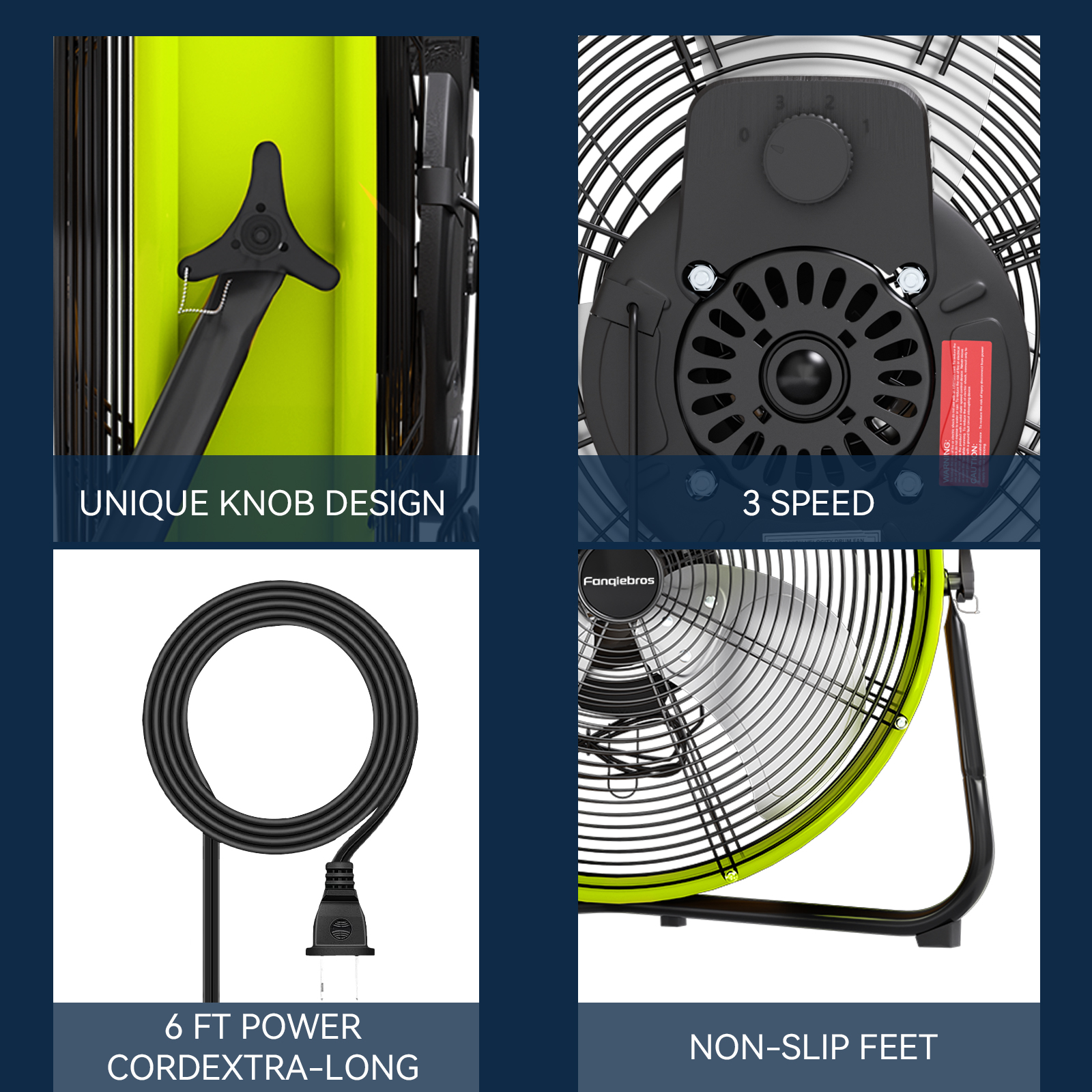 20" High Velocity Metal Floor Drum Fan,4500 CFM Heavy Duty Industrial Shop Fan, 3 Speed, 360 Degree Tilt, Wall Mounted & Floor Design for Warehouse, Commercial, Barn, Garage - UL Safety Listed
