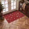 thumbnail image 4 of KUETH 2'x5' Christmas Machine Washable Runner Rug, Non-Slip Rugs for Kitchen, Hallway and Entryway, Red, 4 of 8