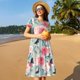 thumbnail image 4 of Balery Roses and Butterflies Vestidos sueltos de manga corta para mujer, vestidos de verano 2025, vestidos casuales de corte A con vuelo., 4 of 6