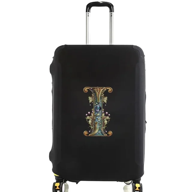 Housses de Valise Housse de Protection Valise de Voyage Anti-Rayures Housse Anti-Poussière Réutilisable Housse Anti-Poussière Lavable Motif Imprimé Graphique 8lettre Graphique