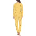 thumbnail image 3 of Renewold Long Sleeve Pajamas for Women Set of 2 Pack Warmth Fall Clothing,Cheese Cartoon Mouse Trendy Crew Neck Sleepwear Tracksuit Shirt Pants with Pockets,Size S, 3 of 4