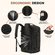 Fegat Vacuum Backpack for Travel,New Upgrade 60L Expandable Compression Bag with One-Button,Pump & TSA Lock,Vacuum Seal Backpack Flight Approved,Carry on Backpacks for Travel Business