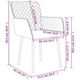 thumbnail image 4 of vidaXL Dining Chairs 2 pcs Cream Velvet, 4 of 5
