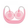 thumbnail image 3 of Portable Neck Fan Rechargeable Personal Hand-Free Fan Mini USB Wearable Neckband Sport Fan, 3 Speed Adjustable, 360 Degrees Free Rotation Perfect for Working, Traveling,Office, Reading (Pink), 3 of 4