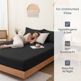 thumbnail image 2 of REGALWOVEN Fitted Microfiber Bed Sheets for All-Season Comfort and Breathability Black 1 PC 53.9x74.8 inch, 2 of 5