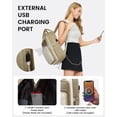 thumbnail image 4 of Mochila para portátil LOVEVOOK 15.6 pulgadas impermeable para mujer, color caqui, 4 of 9