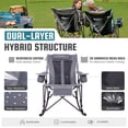 thumbnail image 5 of FUNDANGO Oversized Rocking Camping Chair, Foldable High Back Rocking Chair for Adults Outside, Portable Rocking Chair with Pocket, Extra Large Camping Chair for Lawn, 5 of 9