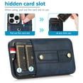 thumbnail image 3 of Allytech iPhone 16 Pro Max Wallet Case with Hidden Card Holder Vintage PU Leather Case Kickstand Flip Protective Business Cover for iPhone 16 Pro Max, Blue, 3 of 8