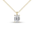 thumbnail image 2 of SZUL Women's Jewelry Gift For Mom - 1/4 Carat Lab Grown Emerald Cut Diamond Solitaire Pendant in 14K Yellow Gold, 2 of 6
