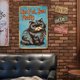 thumbnail image 3 of Placa Metal Vintage Pintura Hierro Rectangular Gato Arte Pared Bar para El 20x30cm, 3 of 9