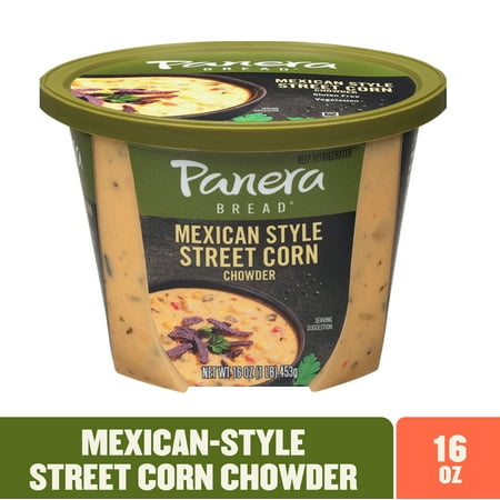 Panera Bread Gluten Free Mexican Style Street Corn Chowder, 16 oz Ready-to-Heat Soup Cup (Refrigerated)