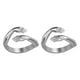 thumbnail image 1 of Jumpingount Aleación anillo abierto estético boda fiesta favores nudillo mano joyería aniversario novias novios regalos decoración plata Plata 2piezas Jumpingount CBP034773, 1 of 6