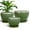 Blackish Green, variant on Ceramic Plant Pots ,10+8+6 inch Modern Large Flower Planters for Plants with Drainage & Saucer  for Orchids & Succulents Housewarming Gift for Women, Set of 3 Blue-Glaze