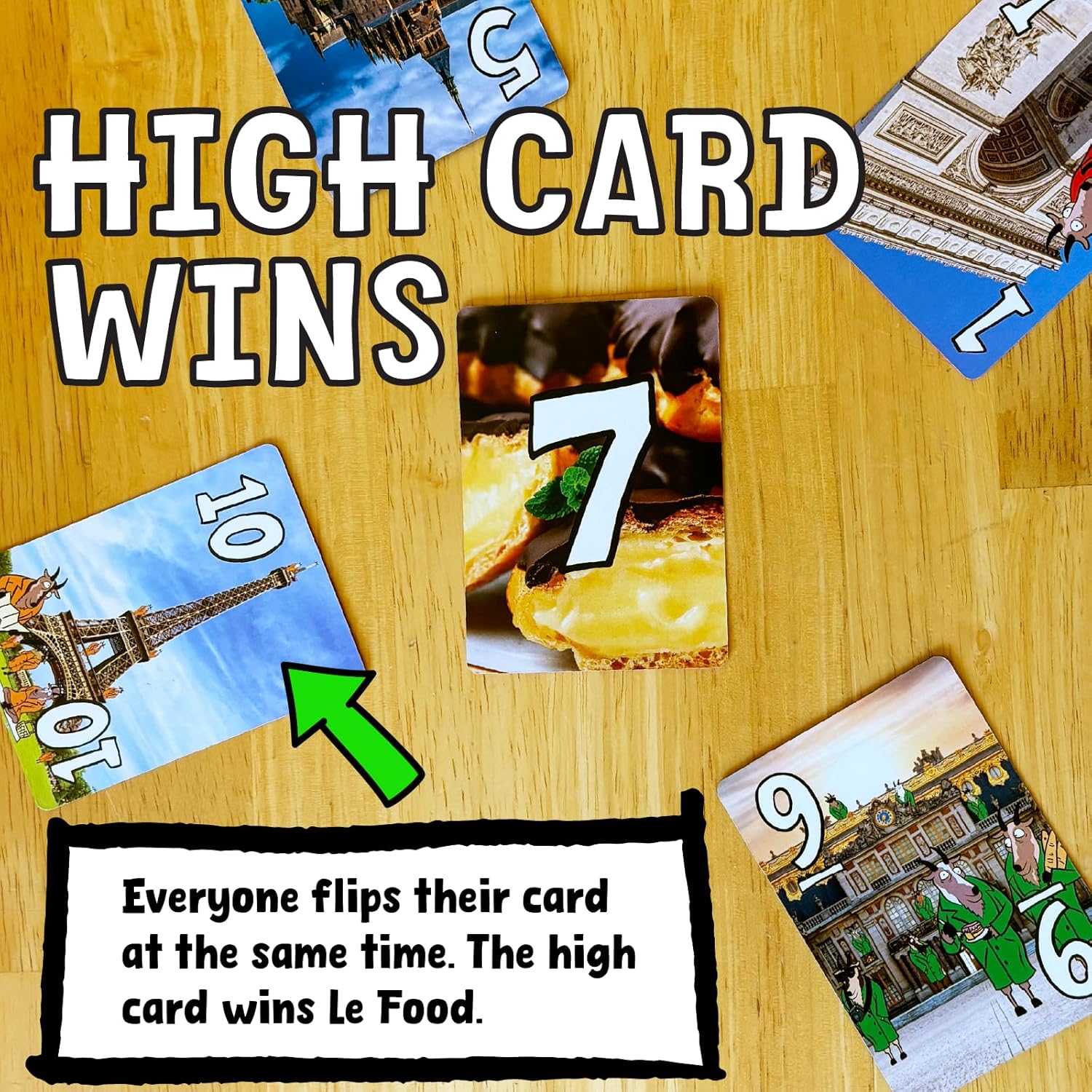 Messy Table Games French Goats in Trench Coats, Exciting New Card Game, Great for Game Night, Perfect for Kids and Adults, Ages 8 and up