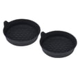thumbnail image 2 of Posavasos genéricos para coche de 2 piezas para portavasos, accesorios para el interior del coche, posavasos de fácil instalación, alfombrilla Negro, 2 of 9