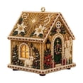 thumbnail image 2 of Christmas House Shaped DIY Diamond Art Hanging Ornament, VVQ Handmade Xmas Candy House Kit with Wooden Base Rhinestones for Decor, 2 of 7