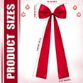 thumbnail image 2 of 20 x 47 Inches Extra Large Christmas Satin Bows Christmas Tree Topper Decorations Giant Xmas Tree Toppers Bows for Home Wreath Wall Holiday Birthday Wedding Engagement Party Decor(Red), 2 of 12