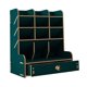 thumbnail image 5 of Organizador de bolígrafos de madera para oficina, organizador de escritorio multifuncional con múltiples rejillas. Verde, 5 of 9