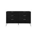 thumbnail image 3 of Castle Place Glam 6 Drawers Wooden Dresser, Black, 3 of 8