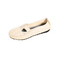 thumbnail image 2 of Hinvhai Womens Shoes Sneakers Comfortable Casual Flat Shoes Summer Breathable Slip On Sneakers Walking Soft Sole Canvas Beige 5.5(36), 2 of 8