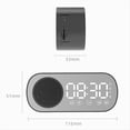 thumbnail image 3 of Altavoz Bluetooth Inalámbrico Reloj Radio Soporte de Alarma Dual Tarjeta TF Alarma Digital para Oficina en Casa Rosa, 3 of 5