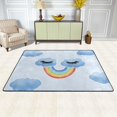 thumbnail image 1 of XMXY Cloud Rainbow Eyelashes Area Rugs Doormat Outdoor Entrance , Facecloth Non-slip Floor Mat Rug for Living Room Kitchen Sink Area Indoor 72"x48", 1 of 9