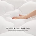 thumbnail image 4 of Belffin Full Washable Cotton Mattress Topper Square Quilted Filling 900g Silk Cotton With 21 Inch Deep Pocket , White, 4 of 7