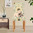 thumbnail image 4 of Yayeee 2 Pack Dining Chair Covers Stretch Parson Chairs Slipcovers Seat Protector, Floral Birds Pattern, 4 of 6