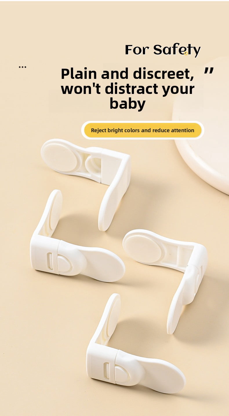 XIHAMA Corner safety lock - 10 pieces, White, multifunctional children's furniture drawer lock