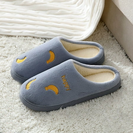 

Fsqjgq Mens Shoes Mens Plush Slippers Wide Cute Fruit Slippers for Men Winter Warm House Slippers Mens Leather Slippers Size 11 Wide Mens Casual Shoes Grey 42-43