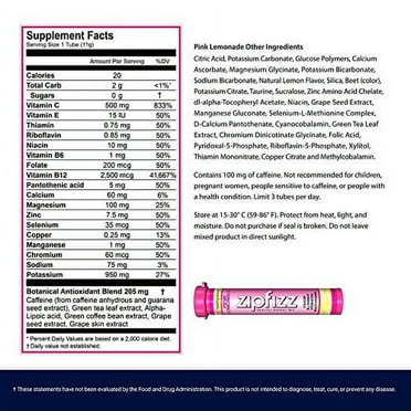 Zipfizz Healthy Energy Drink Mix, Hydration with B12 and Multi Vitamins, Pink Lemonade, 20 Count