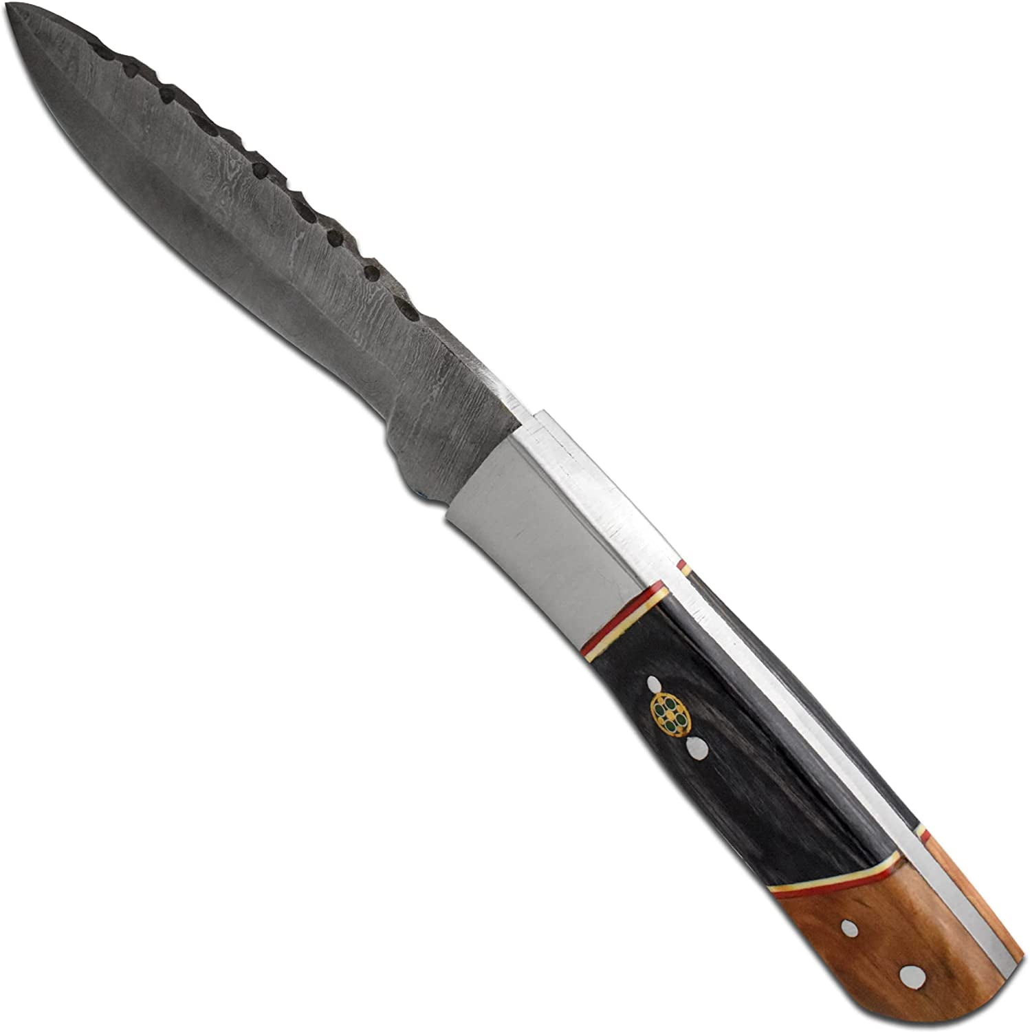 Old Ram Handmade 9-Inches Damascus Steel Fixed Blade Hunting Knife With Sheath