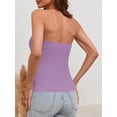 thumbnail image 5 of Sleeveless Women's Sexy Plunge Vest Jacket Button Fitted Strapless Work Suit Tank Top, 5 of 7