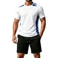 thumbnail image 2 of Miqool Men's Summer Activewear Set Short Sleeve Crewneck Tee and Drawstring Athletic Shorts for Gym Casual, 2 of 7