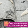 thumbnail image 4 of TOWN & COUNTRY PLAY Good Night Moon & Stars Kids Area Rug, Soft & Plush, Calming, Bedroom Rug, Nursery Decor, Playroom & Classroom Rugs, Grey, 5'2"x7’2”, 4 of 4