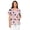 Cat Floral Pink, variant on Binienty Monkey Doctor Scrub Top Stretchy Short Sleeve, Medical Nursing Uniform with Pockets for Healthcare Workers Women