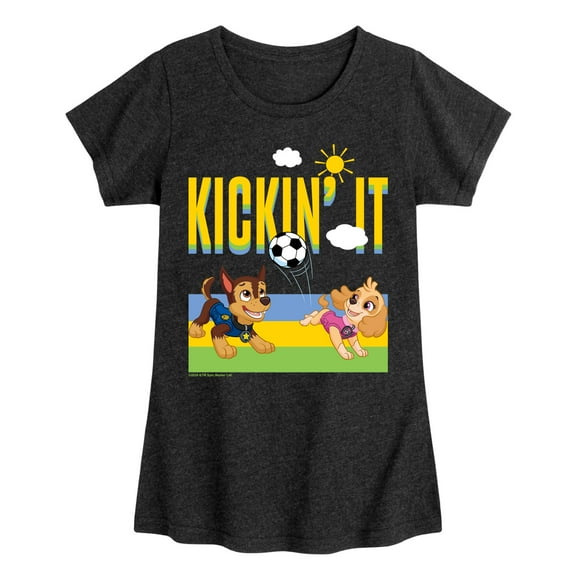 Paw Patrol - Kickin It - Toddler & Youth Girls Short Sleeve Graphic T-Shirt