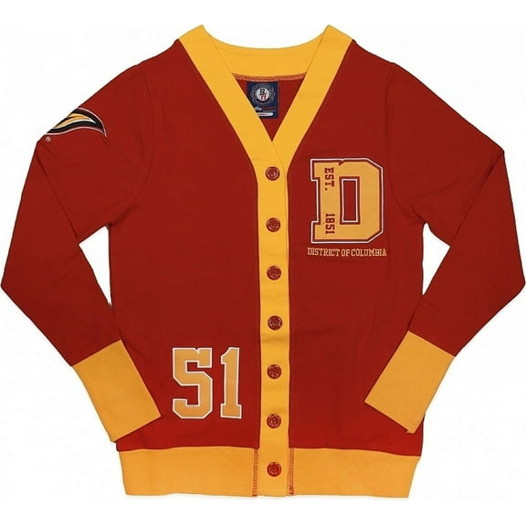 Big Boy District of Columbia Firebirds S5 Light Weight Ladies Cardigan [Crimson Red - L]