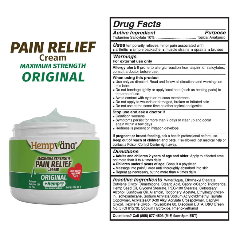 Hempvana Original Pain Relief Cream, Hemp Oil Formula photo 7