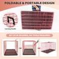 thumbnail image 6 of PRZL 24 Inch Dog Crates for Small Dogs Folding Metal Wire Crates Dog Kennels Outdoor and Indoor Pet Dog Cage Crate with Double-Door,Divider Panel, Removable Tray and Handle,Pink, 6 of 8