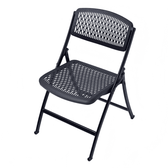 Quoshybel chairs,Folding Chair, Strong enough to hold 1,000-pound Made of durable plastic,Black