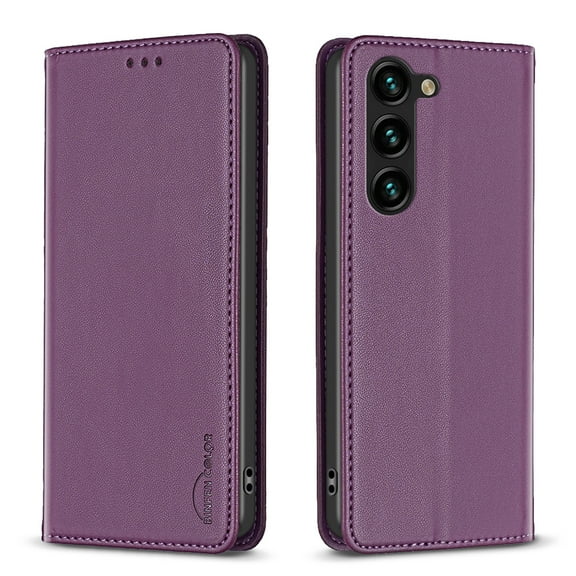 Mantto Slim Wallet Phone Case for Samsung Galaxy S23 Plus,Hidden Magnetic Closure Folio Flip Kickstand Credit Card Slots Shockproof Premium PU Leather Wallet Protective Phone Case,Purple
