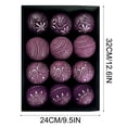 thumbnail image 6 of Kbndieu 12PCS Purple Christmas Balls Christmas Tree Decorations Ornaments, 3.14" Xmas Hanging Ornament Ball, Shatterproof Xmas Bulbs for Holiday Party Wreath Garlands Trees, 6 of 6