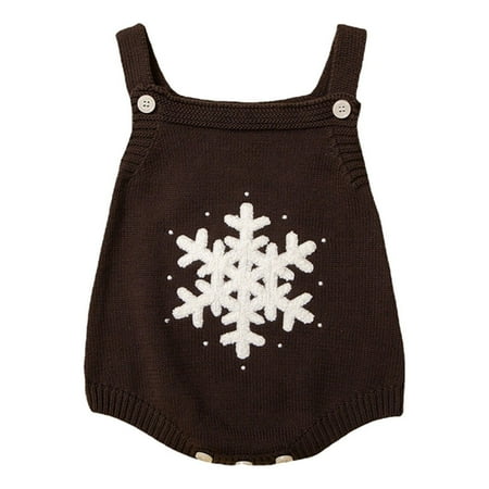 

koaiezne Toddler Kids Girls Sleeveless Snowflower Princess Sweater Jumpsuit Romper Clothes Size 12 Baby Thanksgiving Romper for Girls