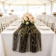 thumbnail image 6 of 70x200cm Sheer Mesh Table Runner with Gold Foil - European-Style Dining Table Decor for Weddings, Birthday Parties, Gatherings, Events - Polyester Decorative Tablecloth, 6 of 6