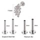 thumbnail image 1 of 1PC G23 TitaniumSteel 16G CZ Gem Moon Labret Lip Bar Ring Crystal Flower Ear Cartílago Tragus Helix Piercing Tornillo Fit Top 16g Tan Jianjun unisex, 1 of 2