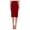 Burgundy, variant on Women's Casual Elastic Band High Waist Stretch Office Work Solid Midi Skirt