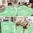 thumbnail image 5 of Laundry Washable Area Rug 6x9 Wash Dry Fold Repeat Arrows Love Heart Green Low-Profile Large Area Rugs with Non Slip Backing Indoor Floor Carpet for Entrance Living Room Bedroom Home Office, 5 of 9