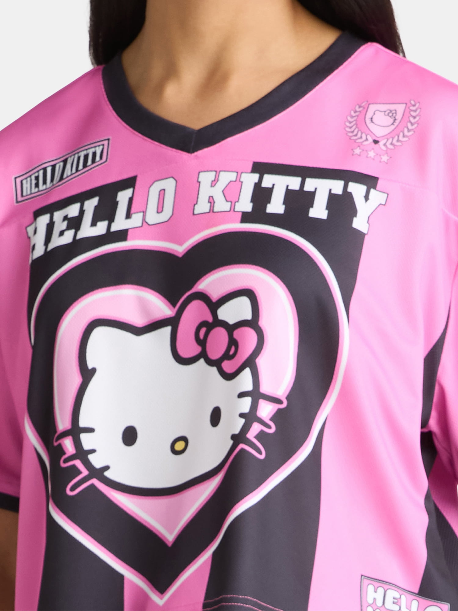 Sanrio Hello Kitty Women's Graphic Football Skimmer Jersey, Sizes