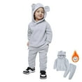 thumbnail image 3 of Kureaily Winter Girls Outfits 2 Piece Hoodie And Jogger Pants Cozy Casual Tracksuit For Toddler And Kids Soft Thermal Playwear 1-2 Years, 3 of 6